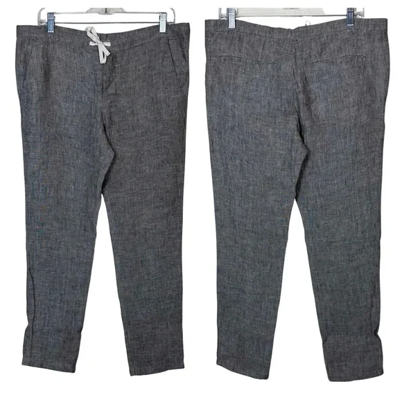evam eva cropped pants 2 evam eva(エヴァムエヴァ)linen cropped